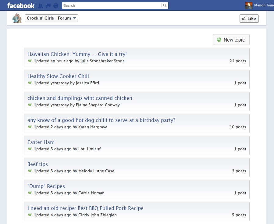 Forum Page