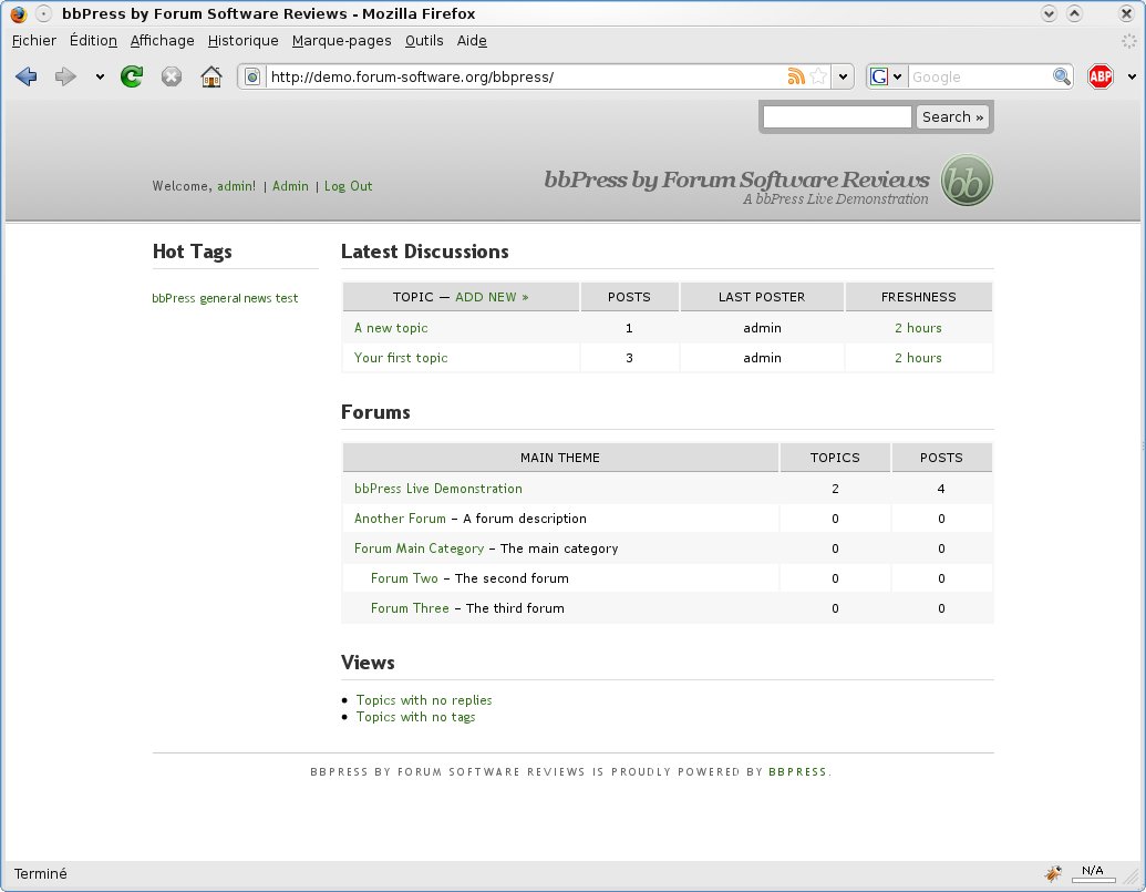 bbPress Screenshot